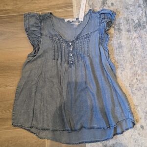 Jane and Delancey Blue Top